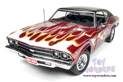 Auto World - Hot Rod Magazine | Chevy&reg; Chevelle&reg; SS&trade; 396 Hardtop (1969, 1/18 scale diecast model car, Rich Metallic Red/Black) AMM1108