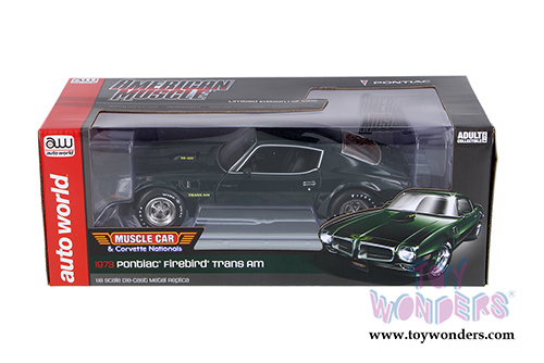 Auto World - Pontiac&reg; Firebird&reg; Trans Am Hardtop (1973, 1/18 scale diecast model car, Brewster Green) AMM1109