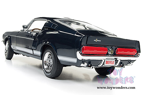 Auto World American Muscle - Hemmings Muscle Machines Ford Shelby Mustang GT 500, 50th Anniversary Hardtop (1969, 1/18 scale diecast model car, Metallic Blue) AMM1111