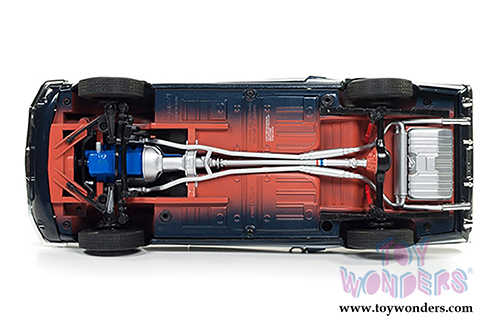 Auto World American Muscle - Hemmings Muscle Machines Ford Shelby Mustang GT 500, 50th Anniversary Hardtop (1969, 1/18 scale diecast model car, Metallic Blue) AMM1111