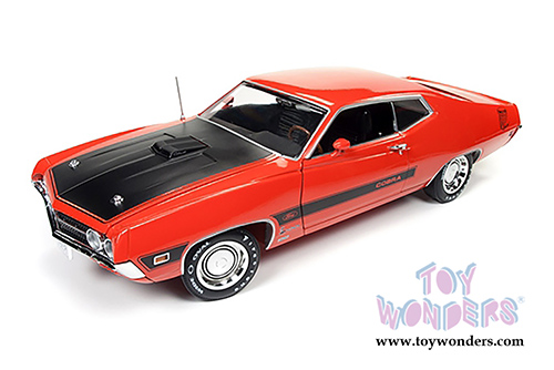 Auto World American Muscle - Ford Torino Cobra Twister Hardtop (1970, 1/18 scale diecast model car, Calypso Coral) AMM1112