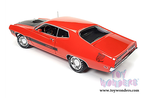 Auto World American Muscle - Ford Torino Cobra Twister Hardtop (1970, 1/18 scale diecast model car, Calypso Coral) AMM1112