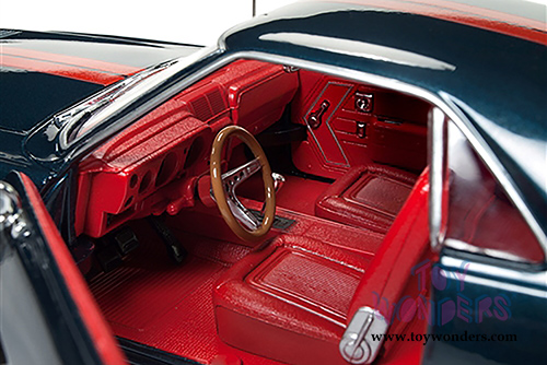 Auto World American Muscle -  AMC AMX Class of 1968 with a 1/64 scale replica by Johnny Lightning (1968, 1/18,1/64 scale diecast model car, Blazer Blue) AMM1124