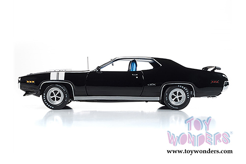 Auto World - American Muscle | Plymouth GTX Hardtop (1971, 1/18 scale diecast model car, Black Velvet) AMM1133