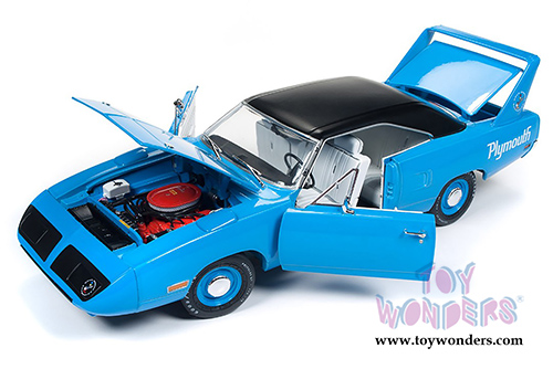 Auto World - American Muscle | Plymouth Superbird Hardtop Looney Tunes&trade; (1970, 1/18 scale diecast model car, Petty Blue) AMM1137