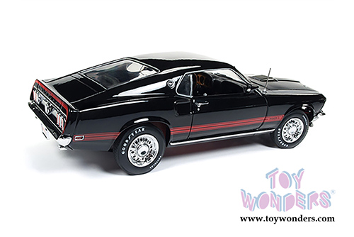 Auto World American Muscle - Hemmings Muscle Machines | Ford Mustang Mach 1 Hardtop (1969, 1/18 scale diecast model car, Raven Black) AMM1139