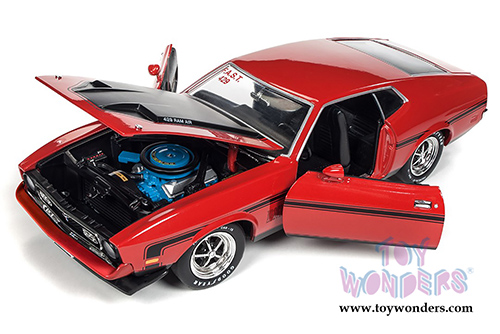 Auto World American Muscle - Hemmings Muscle Machines | Ford Mustang Mach 1 Hardtop (1971, 1/18 scale diecast model car, Bright Red) AMM1150