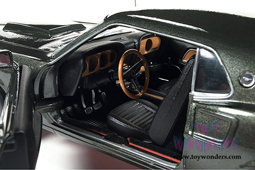 Auto World American Muscle - Ford Mustang Boss 429 Hardtop Muscle Car & Corvette Nationals (MCACN) (1969, 1/18 scale diecast model car, Black Jade) AMM1152