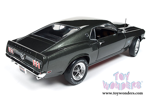 Auto World American Muscle - Ford Mustang Boss 429 Hardtop Muscle Car & Corvette Nationals (MCACN) (1969, 1/18 scale diecast model car, Black Jade) AMM1152