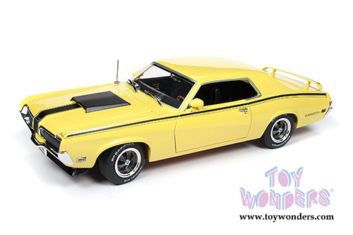 Auto World American Muscle - Hemmings Muscle Machines | Mercury Cougar Eliminator Hardtop (1970, 1/18 scale diecast model car, Competition Yellow) AMM1155