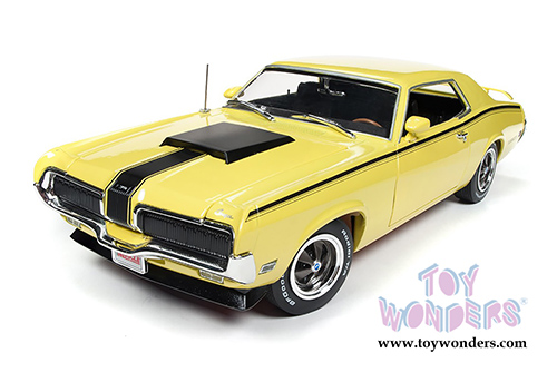 Auto World American Muscle - Hemmings Muscle Machines | Mercury Cougar Eliminator Hardtop (1970, 1/18 scale diecast model car, Competition Yellow) AMM1155