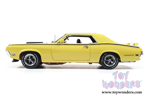Auto World American Muscle - Hemmings Muscle Machines | Mercury Cougar Eliminator Hardtop (1970, 1/18 scale diecast model car, Competition Yellow) AMM1155