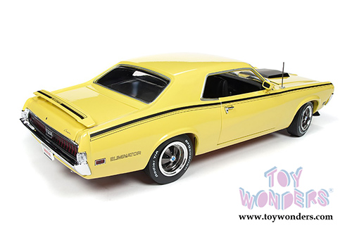 Auto World American Muscle - Hemmings Muscle Machines | Mercury Cougar Eliminator Hardtop (1970, 1/18 scale diecast model car, Competition Yellow) AMM1155