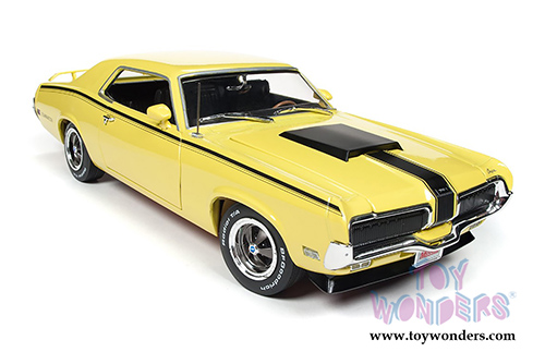 Auto World American Muscle - Hemmings Muscle Machines | Mercury Cougar Eliminator Hardtop (1970, 1/18 scale diecast model car, Competition Yellow) AMM1155