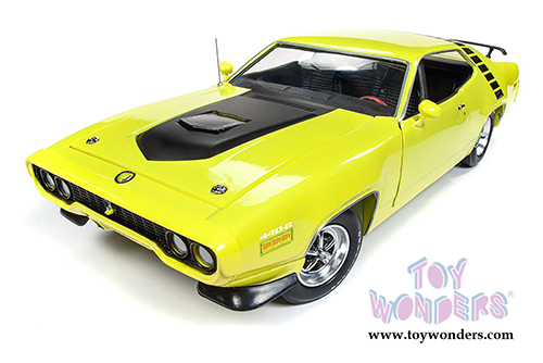 Auto World - American Muscle | Plymouth Road Runner Hardtop Looney Tunes&trade; (1971, 1/18 scale diecast model car, Yellow) AMM1158