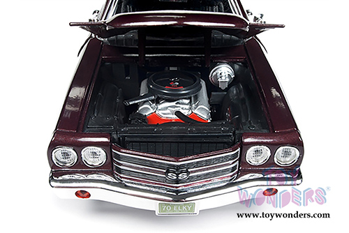 Auto World - American Muscle | Chevrolet&reg; El Camino&trade; 100th Anniversary (1970, 1/18 scale diecast model car, Black Cherry) AMM1161