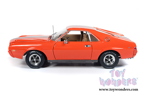 Auto World American Muscle - Hemmings Muscle Machines | AMC AMX Hardtop (1969, 1/18 scale diecast model car, Big Bad Orange) AMM1170