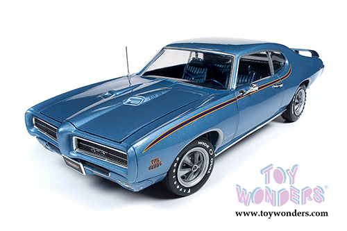 Auto World - American Muscle | Pontiac® GTO™ Muscle Car & Corvette Nationals (MCACN) 10th Anniversary (1969, 1/18 scale diecast model car, Warwick Blue) AMM1171
