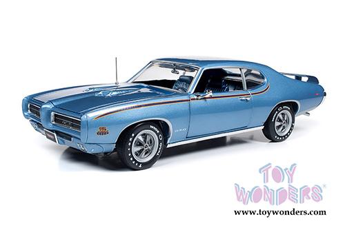 Auto World - American Muscle | Pontiac® GTO™ Muscle Car & Corvette Nationals (MCACN) 10th Anniversary (1969, 1/18 scale diecast model car, Warwick Blue) AMM1171