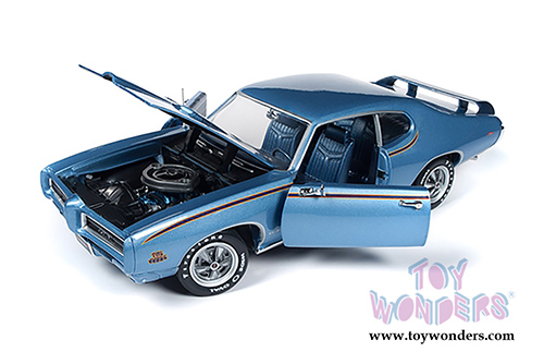 Auto World - American Muscle | Pontiac® GTO™ Muscle Car & Corvette Nationals (MCACN) 10th Anniversary (1969, 1/18 scale diecast model car, Warwick Blue) AMM1171