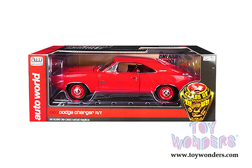 Auto World - American Muscle | Dodge Charger R/T Hardtop Class of '69 50th Anniversary (1969, 1/18 scale diecast model car, Charger Red) AMM1174