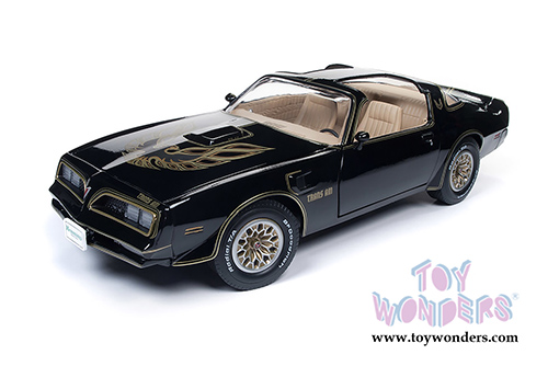 Auto World American Muscle - Hemmings Muscle Machines | Pontiac&reg; Firebird&reg; Trans Am Cover Car October 2007 (1977, 1/18 scale diecast model car, Black) AMM1177