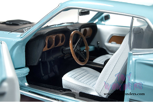 Auto World - American Muscle - Ford Mustang Mach 1 Hardtop Class of '69 50th Anniversary (1969, 1/18 scale diecast model car, Aztec Aqua) AMM1181