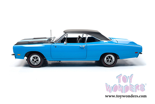 Auto World - American Muscle | Plymouth Road Runner Hardtop Class of '69 50th Anniversary (1969, 1/18 scale diecast model car, Petty Blue w/Black) AMM1184