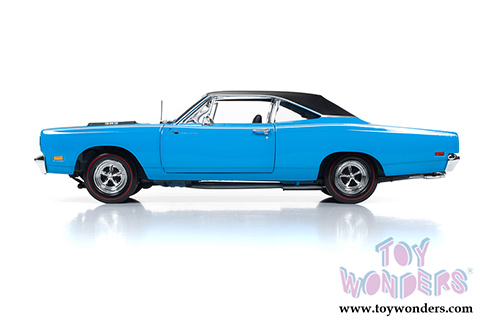 Auto World - American Muscle | Plymouth Road Runner Hardtop Class of '69 50th Anniversary (1969, 1/18 scale diecast model car, Petty Blue w/Black) AMM1184