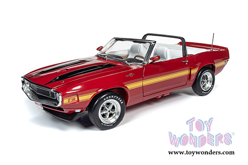 Auto World American Muscle - Hemmings Muscle Machines | Shelby GT500&reg; Convertible (1970, 1/18 scale diecast model car, Apple Red/Black/Yellow) AMM1187