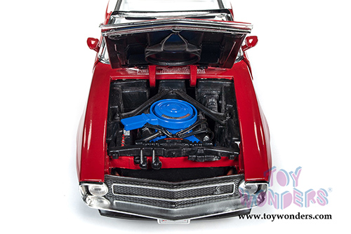 Auto World American Muscle - Hemmings Muscle Machines | Shelby GT500&reg; Convertible (1970, 1/18 scale diecast model car, Apple Red/Black/Yellow) AMM1187