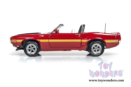 Auto World American Muscle - Hemmings Muscle Machines | Shelby GT500&reg; Convertible (1970, 1/18 scale diecast model car, Apple Red/Black/Yellow) AMM1187
