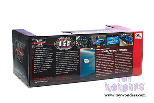 Auto World - Ford Mustang Shelby&reg; GT-350 Fastback Pilot Car Hardtop Muscle Car & Corvette Nationals (MCACN) 50th Anniversary of the Boss Engines (1969-2019) (1969, 1/18 scale diecast model car, Acapulco Blue w/Black)  AMM1188