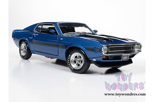 Auto World - Ford Mustang Shelby&reg; GT-350 Fastback Pilot Car Hardtop Muscle Car & Corvette Nationals (MCACN) 50th Anniversary of the Boss Engines (1969-2019) (1969, 1/18 scale diecast model car, Acapulco Blue w/Black)  AMM1188