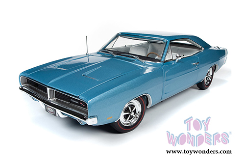 Auto World - American Muscle Dodge Charger R/T Hardtop Muscle Car & Corvette Nationals (MCACN) (1969, 1/18 scale diecast model car, B3 Light Blue) AMM1200
