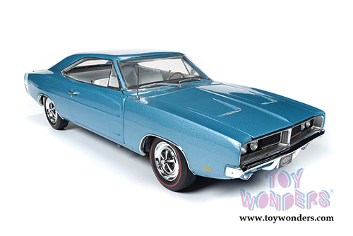 Auto World - American Muscle Dodge Charger R/T Hardtop Muscle Car & Corvette Nationals (MCACN) (1969, 1/18 scale diecast model car, B3 Light Blue) AMM1200