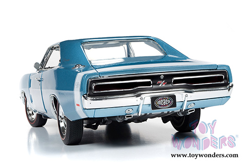 Auto World - American Muscle Dodge Charger R/T Hardtop Muscle Car & Corvette Nationals (MCACN) (1969, 1/18 scale diecast model car, B3 Light Blue) AMM1200