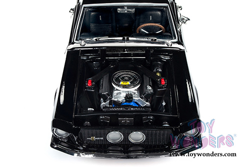 Auto World - American Muscle Ford Mustang Shelby&reg; GT350 Muscle Car & Corvette Nationals (MCACN) (1967, 1/18 scale diecast model car, Raven Black) AMM1202
