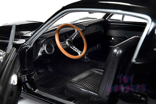 Auto World - American Muscle Ford Mustang Shelby&reg; GT350 Muscle Car & Corvette Nationals (MCACN) (1967, 1/18 scale diecast model car, Raven Black) AMM1202