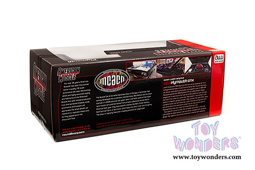 Auto World - American Muscle - Plymouth GTX Hardtop Muscle Car & Corvette Nationals (MCACN) (1969, 1/18 scale diecast model car, Black Velvet) AMM1204