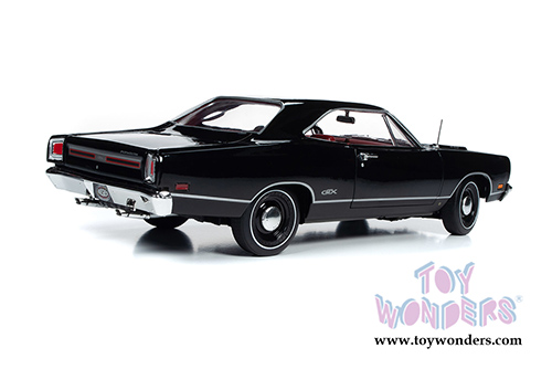 Auto World - American Muscle - Plymouth GTX Hardtop Muscle Car & Corvette Nationals (MCACN) (1969, 1/18 scale diecast model car, Black Velvet) AMM1204