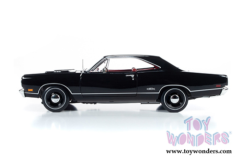 Auto World - American Muscle - Plymouth GTX Hardtop Muscle Car & Corvette Nationals (MCACN) (1969, 1/18 scale diecast model car, Black Velvet) AMM1204