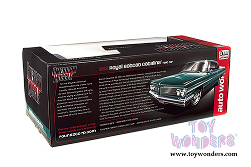 Auto World - Pontiac&reg; Royal Bobcat Catalina Hardtop (1962, 1/18 scale diecast model car, Aquamarine) AMM1212