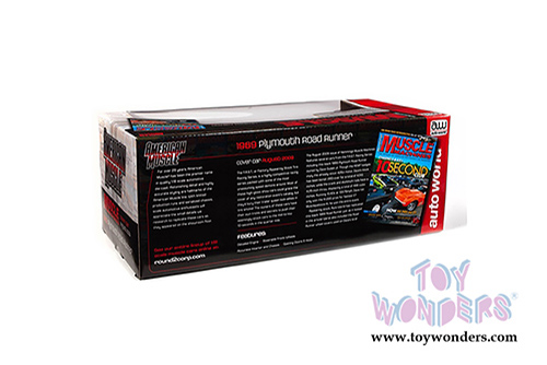 Auto World American Muscle - Hemmings Muscle Machines | Plymouth HEMI 426 Roadrunner Hardtop  (1969, 1/18 scale diecast model car, Tuxedo Black) AMM1213