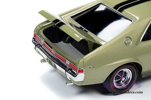 Auto World American Muscle -  AMC AMX Muscle Car & Corvette Nationals (MCACN) (1968, 1/18,1/64 scale diecast model car, Light Green Metallic) AMM1214