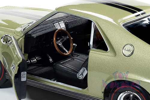 Auto World American Muscle -  AMC AMX Muscle Car & Corvette Nationals (MCACN) (1968, 1/18,1/64 scale diecast model car, Light Green Metallic) AMM1214
