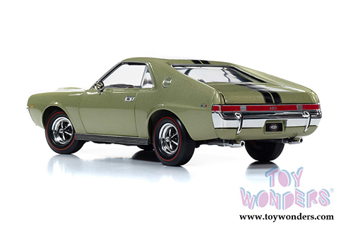 Auto World American Muscle -  AMC AMX Muscle Car & Corvette Nationals (MCACN) (1968, 1/18,1/64 scale diecast model car, Light Green Metallic) AMM1214