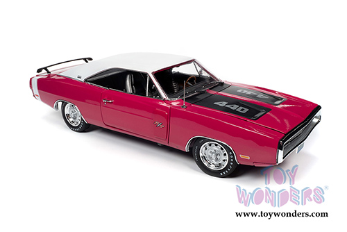 Auto World - American Muscle | Dodge Charger R/T SE 440 Class of '70 50th Anniversary (1970, 1/18 scale diecast model car, Panther Pink) AMM1215