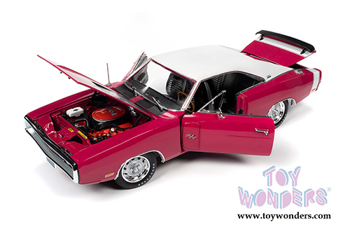 Auto World - American Muscle | Dodge Charger R/T SE 440 Class of '70 50th Anniversary (1970, 1/18 scale diecast model car, Panther Pink) AMM1215