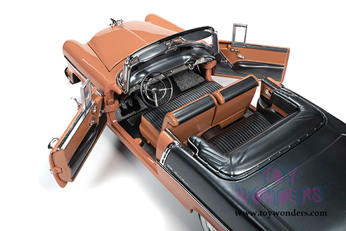 Auto World - American Muscle | Chevrolet&reg; Bel Air&reg; Convertible (1955, 1/18 scale diecast model car, Coral/Shadow Gray) AMM1221